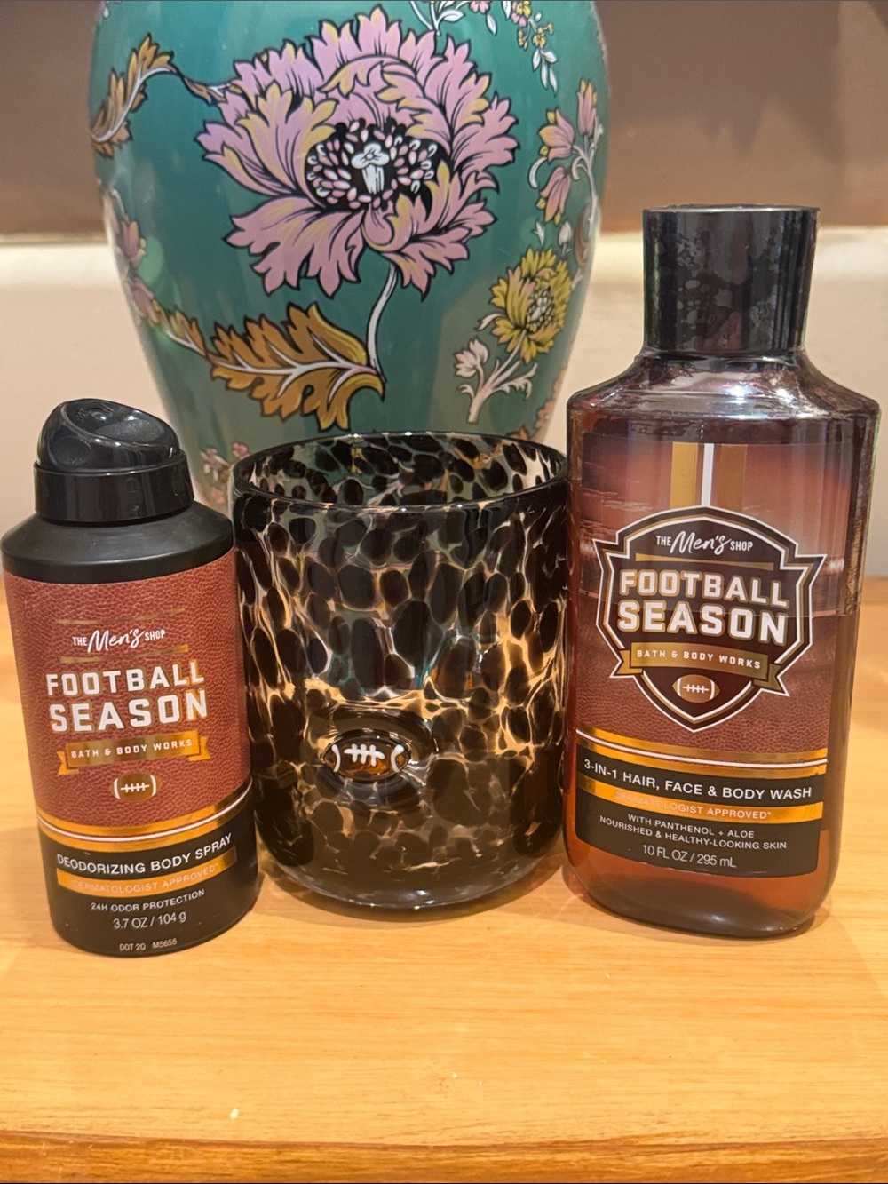 Football Season Grooming Set & Anthropologie Glass
